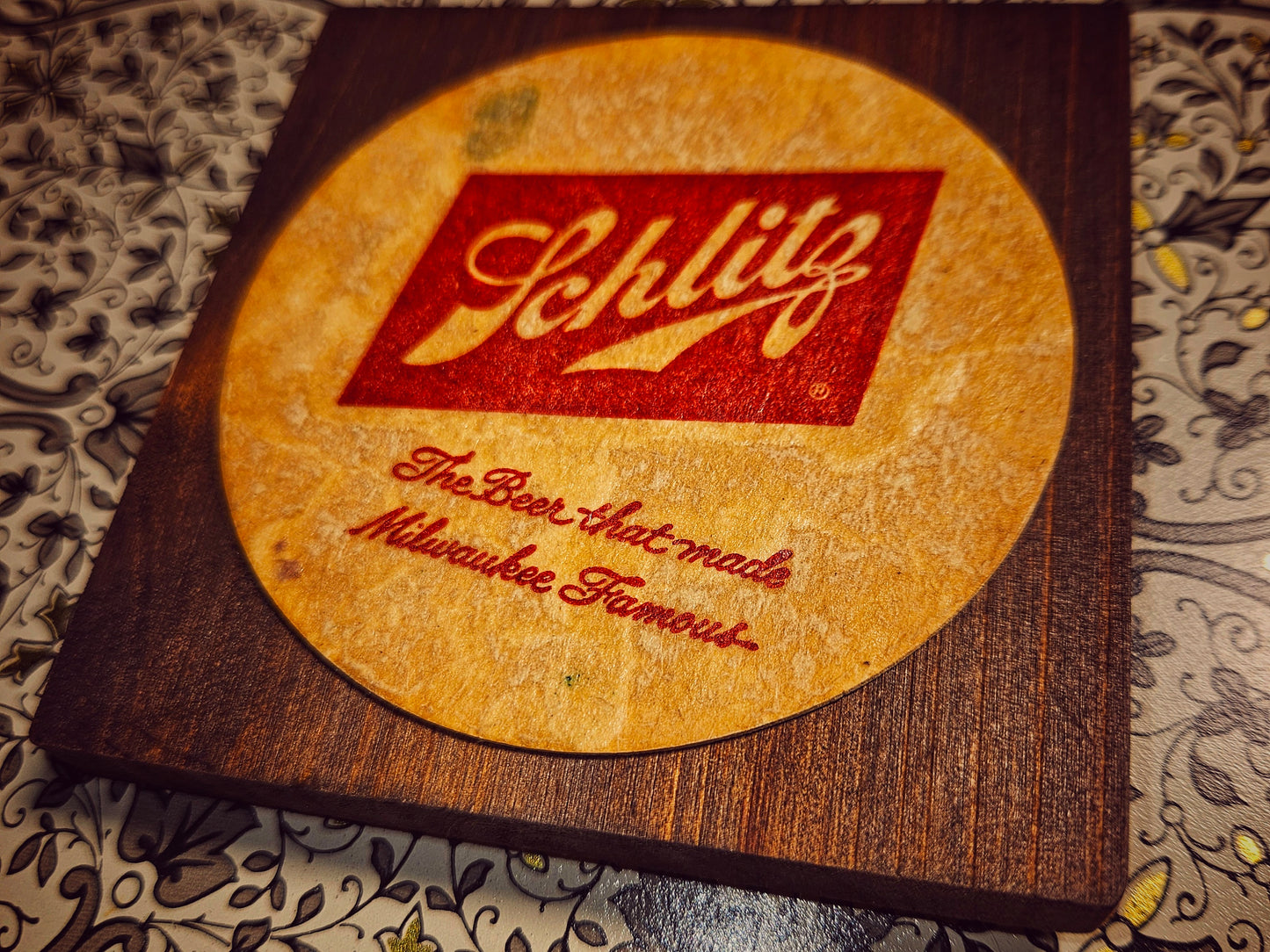 Vintage Schlitz Coaster
