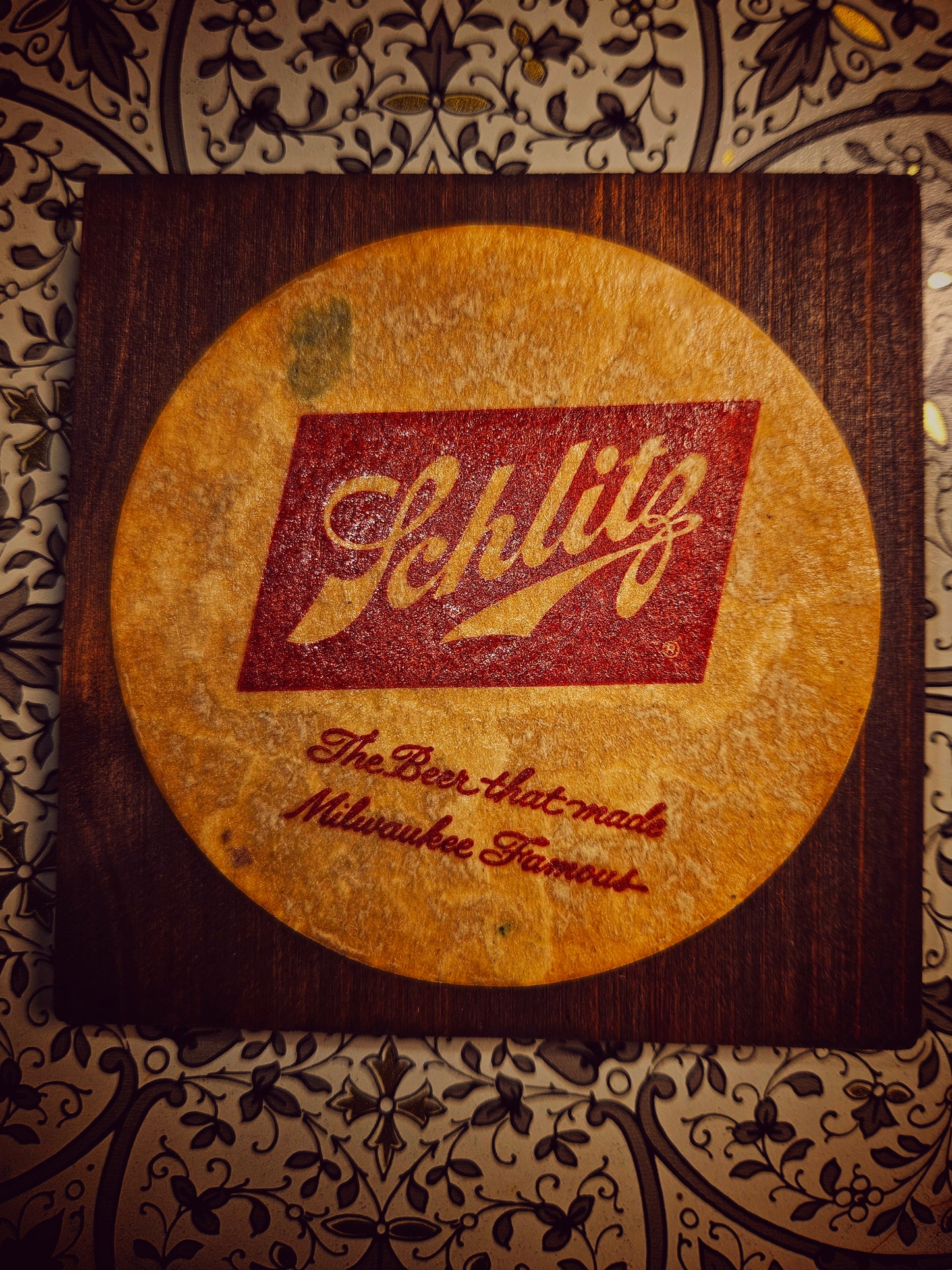 Vintage Schlitz Coaster