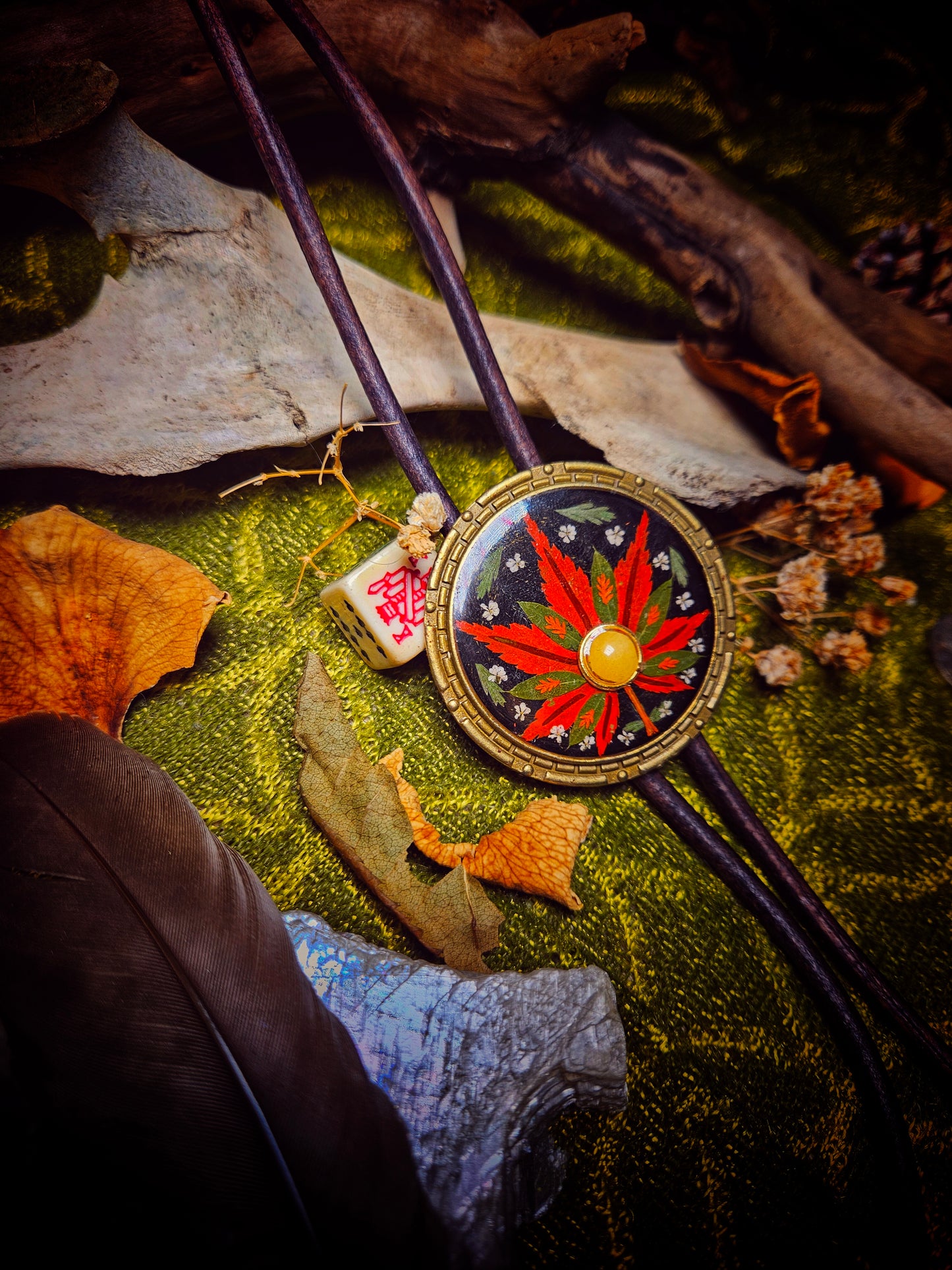 Large Pressed Maple Leaf Bolo